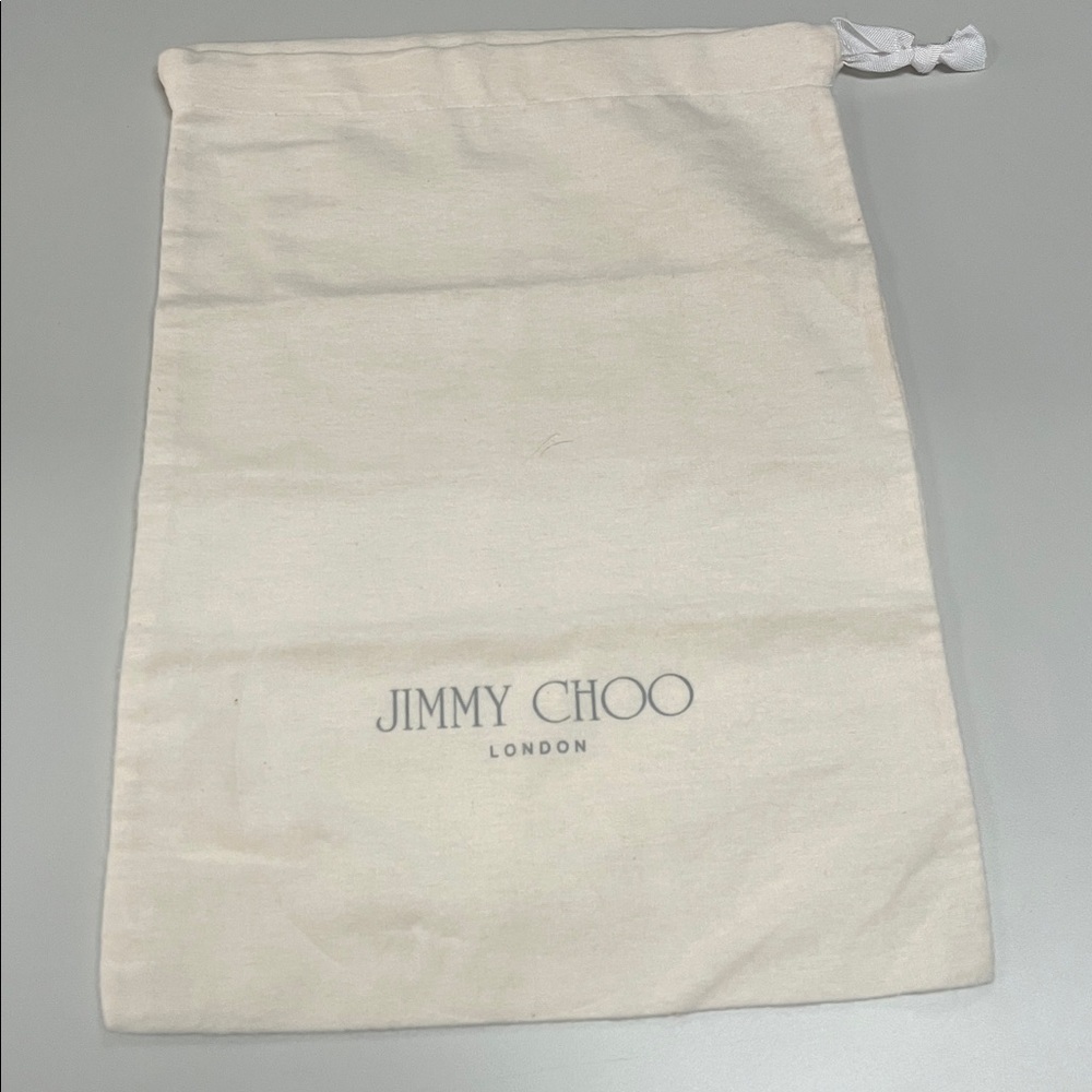 Jimmy Choo Cream Dust Bag with Logo small preowned